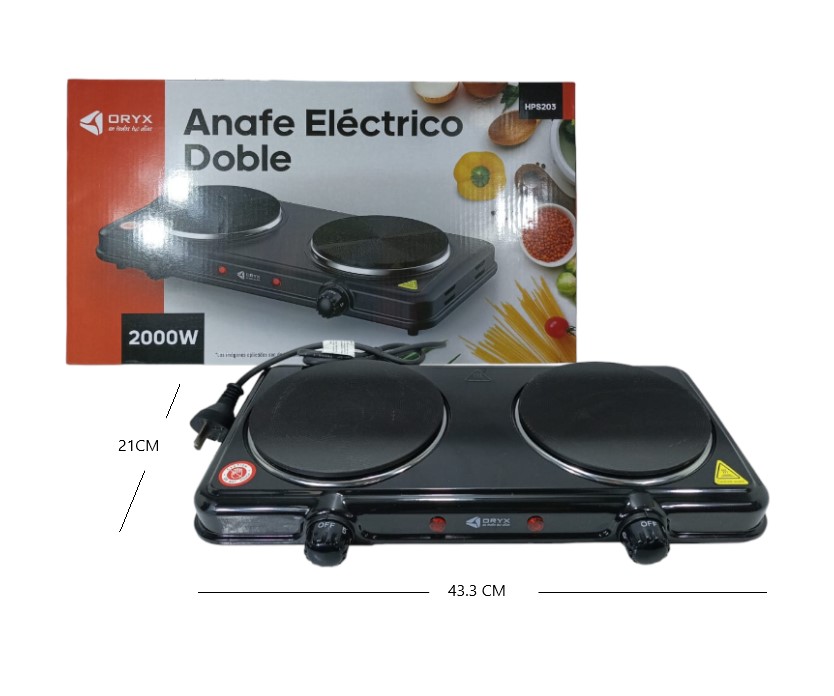 Anafe eléctrico 2 hornallas