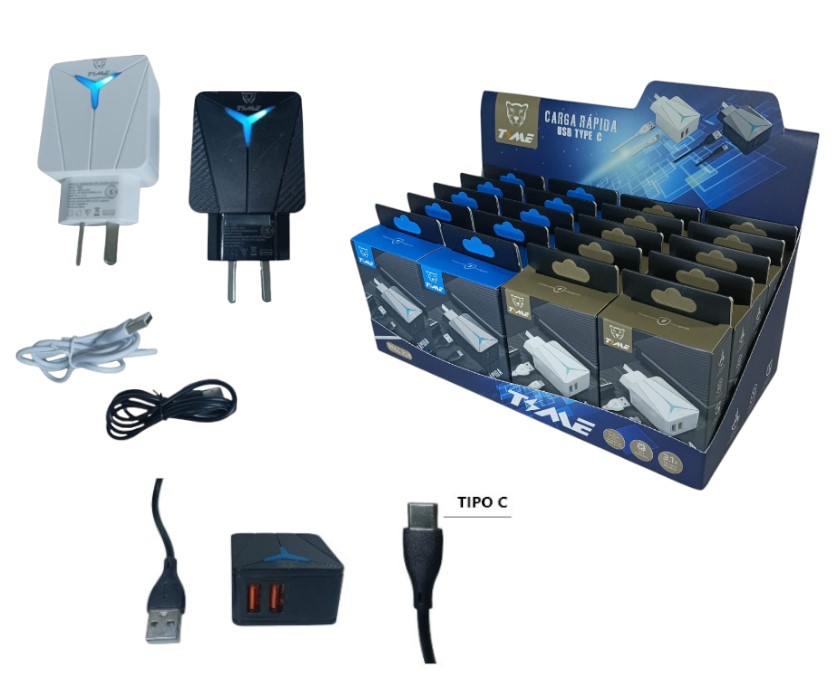 Cargador "C" 3.1 2 USB desmontable 328