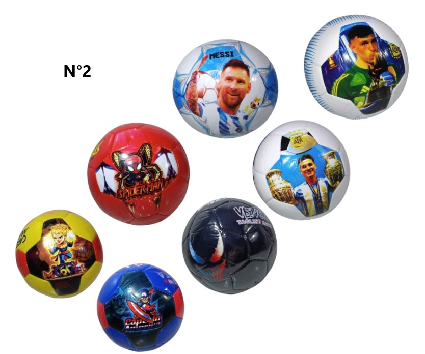 PELOTA N°2 PERSONAJES MARVEL/ARGENTINA