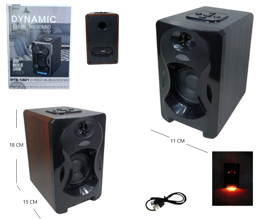 PARLANTE DE ESCRITORIO 3PLG BT/FM/USB SD 1321