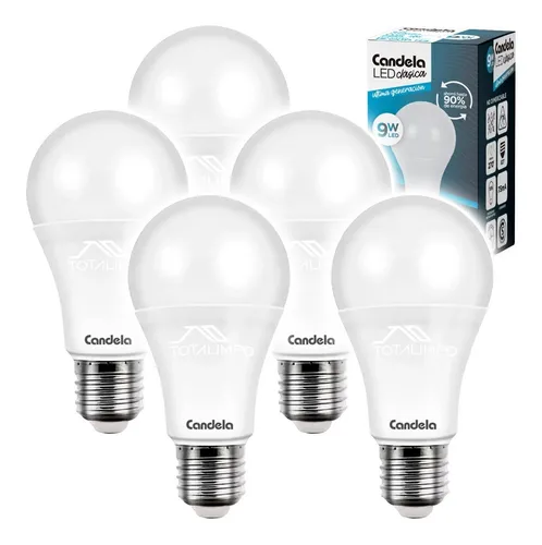 Foco candela 9w x5 unidades