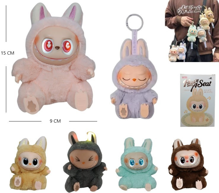 PELUCHE MUSICA/LUZ LABUBU SORPRESA
