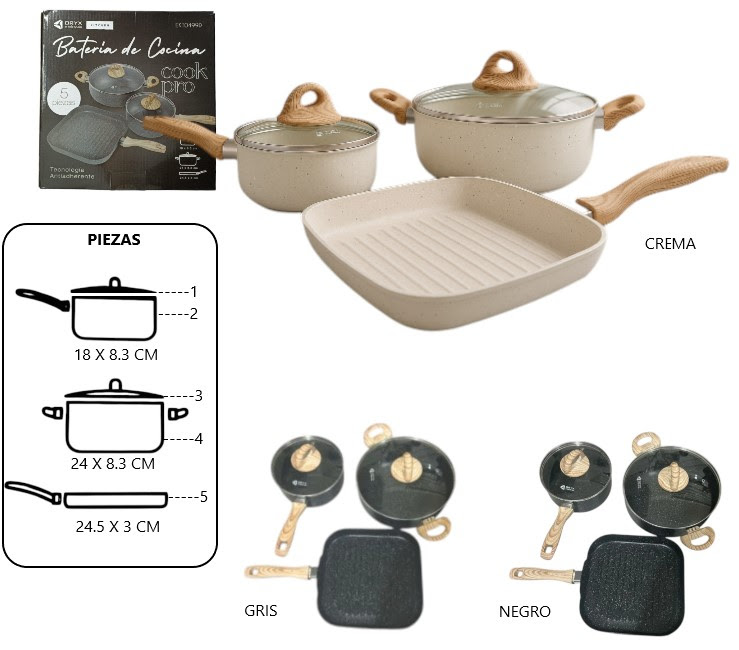 Set bifera + 2 ollas