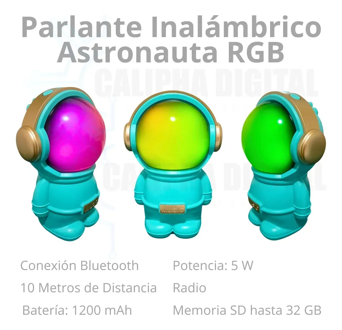 Parlante astronauta RGB
