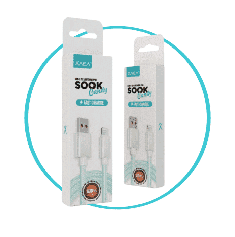 Cable sook C celeste