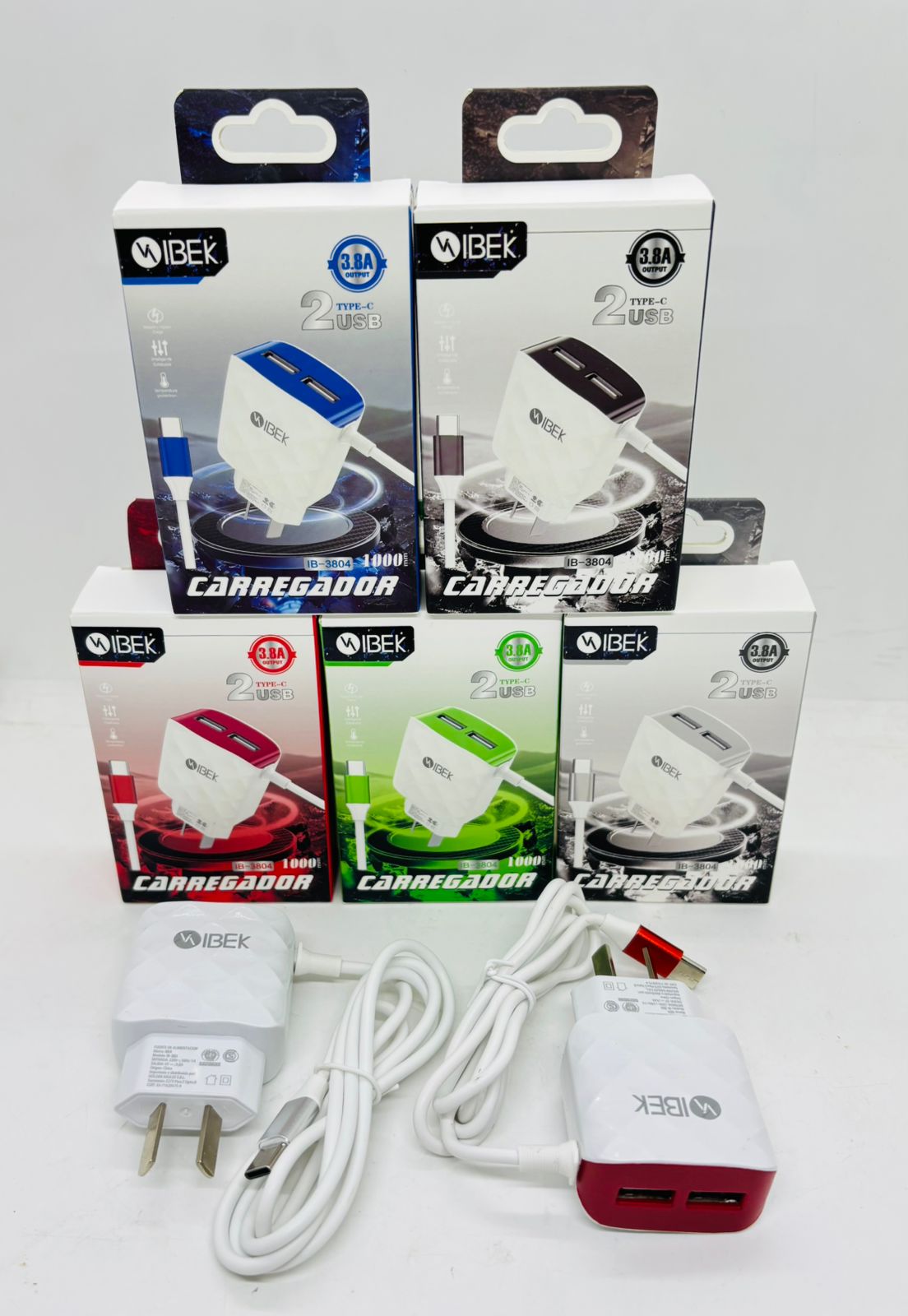 Cargador C + 2 usb 3804