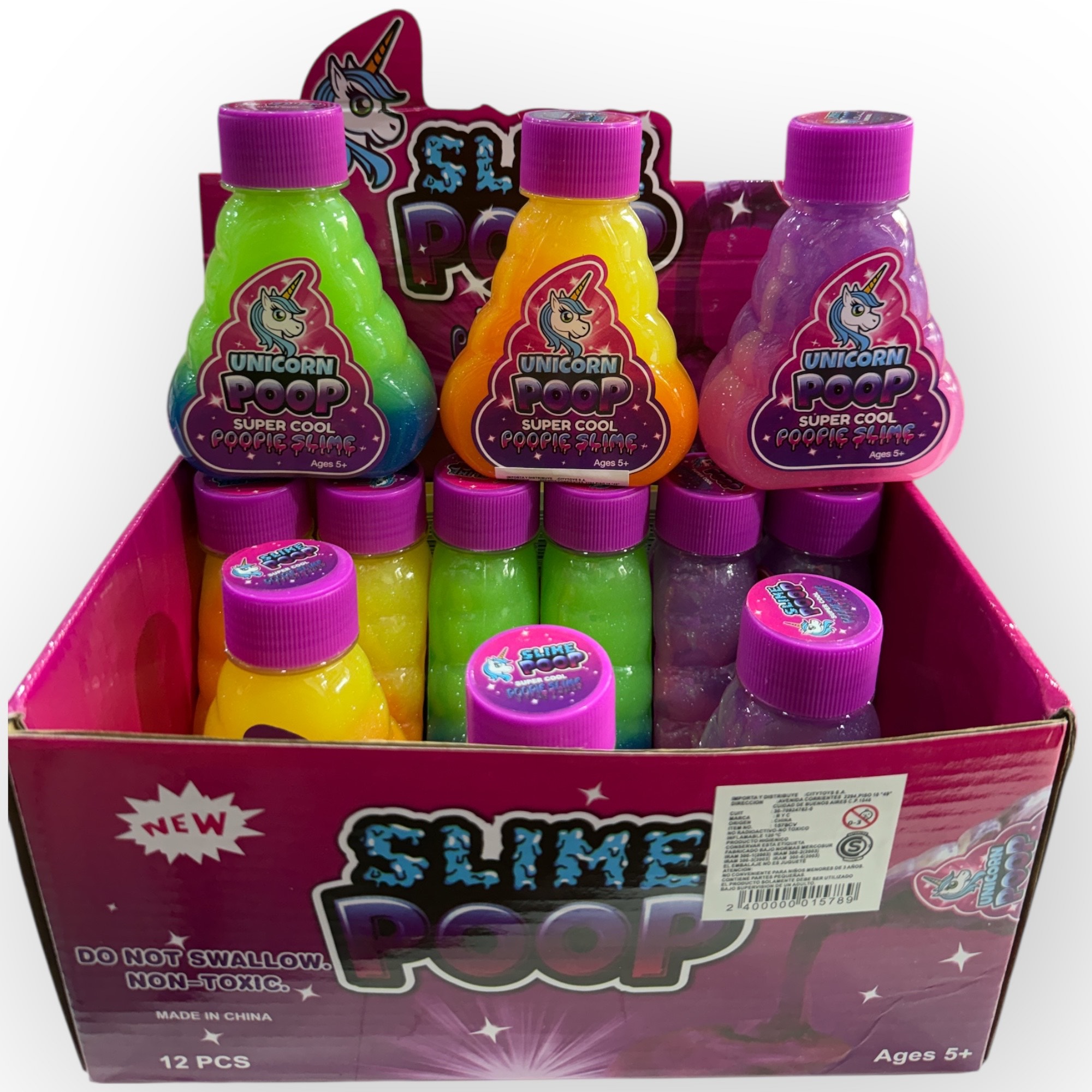 Slime 2 colores c/brillo