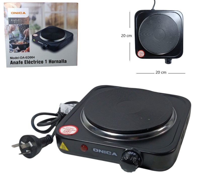 Anafe 1 hornalla eléctrico 