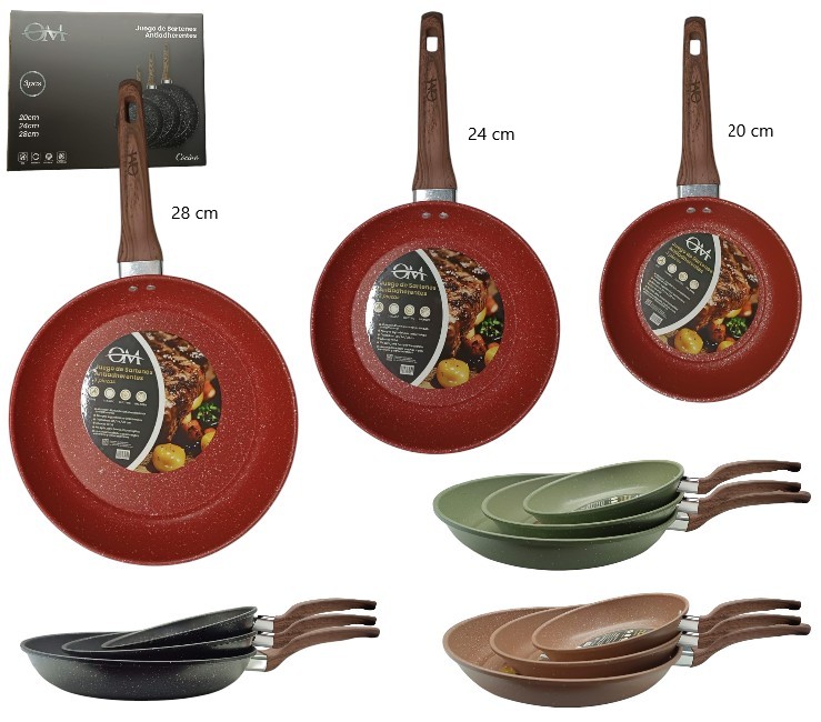 Sartenes antiadherente x 3 