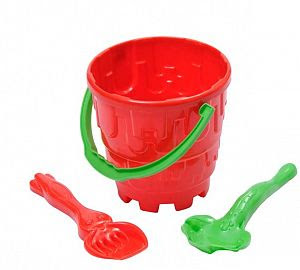 Balde playa + 2 accesorios (en red )