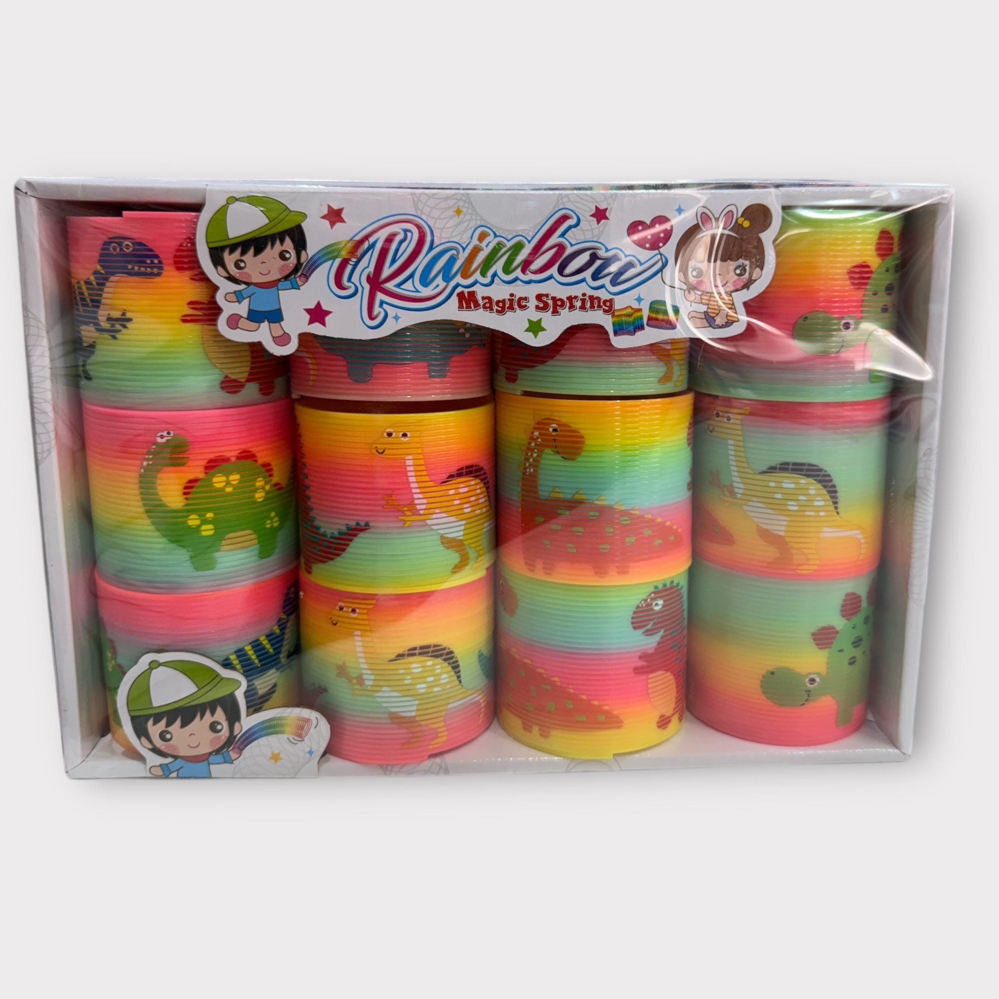 Resorte x 12 dinosaurio en caja