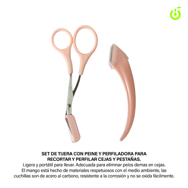 Set tijera + perfilador de cejas 0066