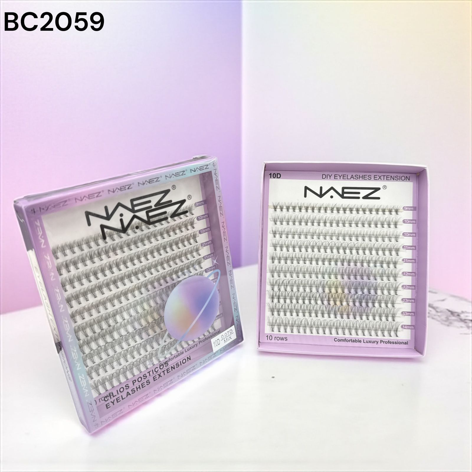 Extensión de pestañas naez 10D 0.07D mix