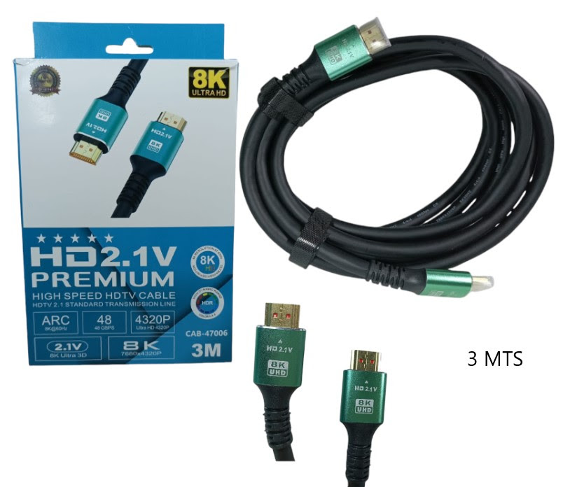 Cable hdmi 4k 3mts