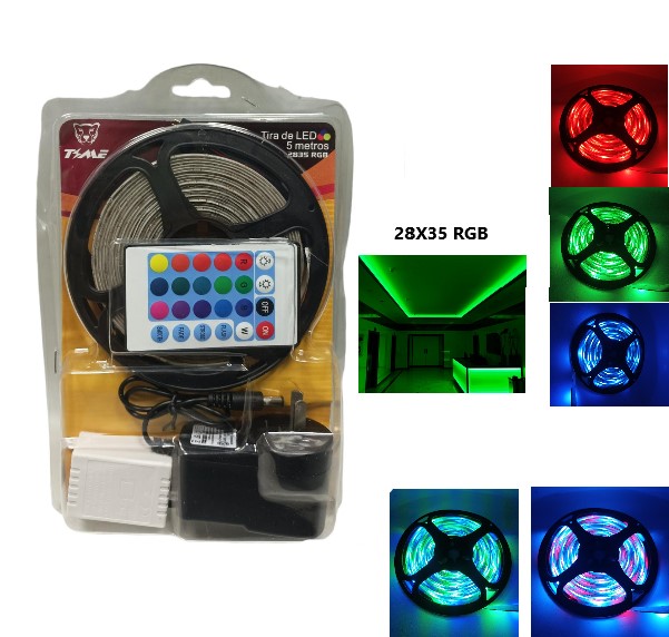 Tira led 5 mts colores