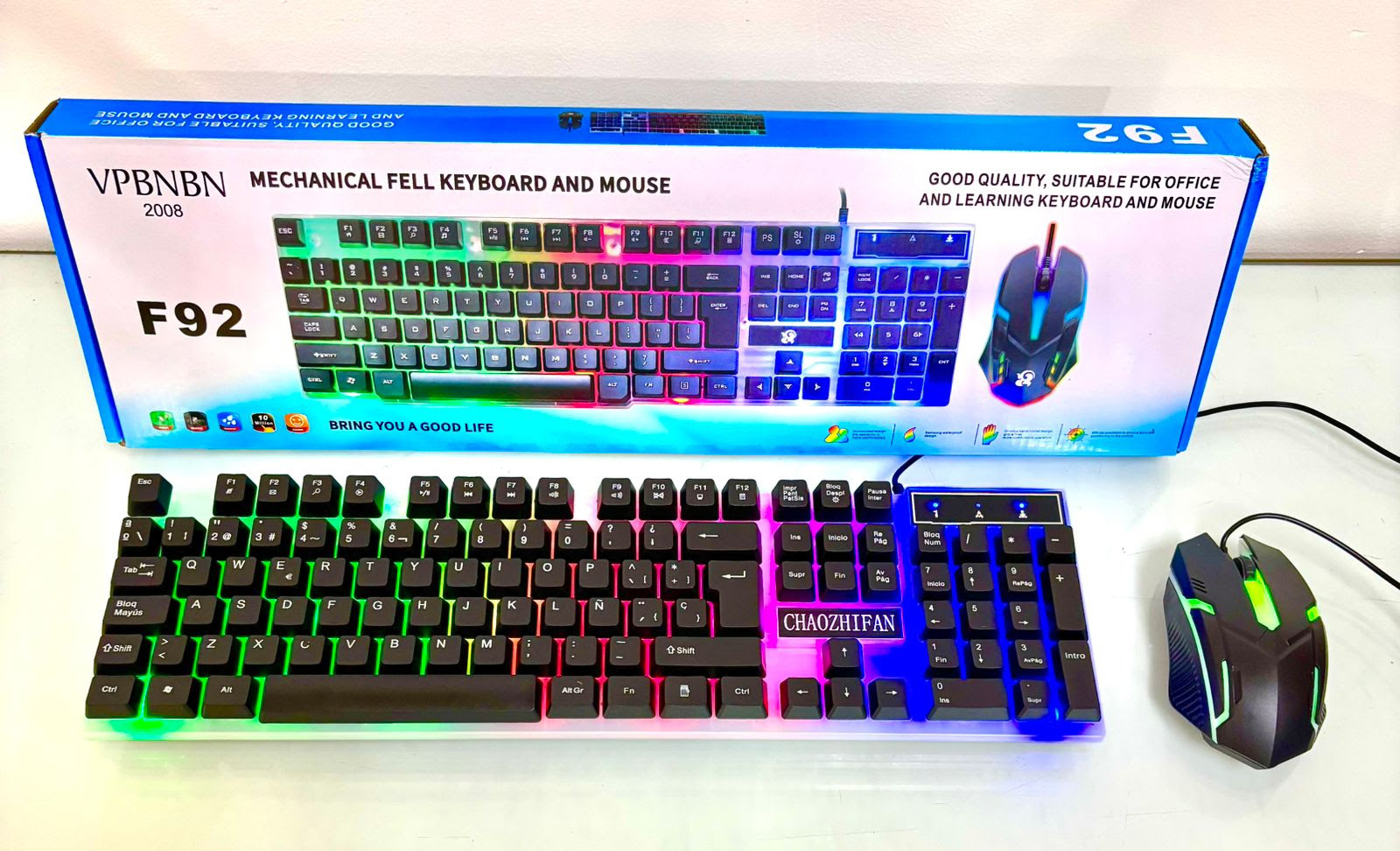 Teclado gamer + mouse retroiluminado