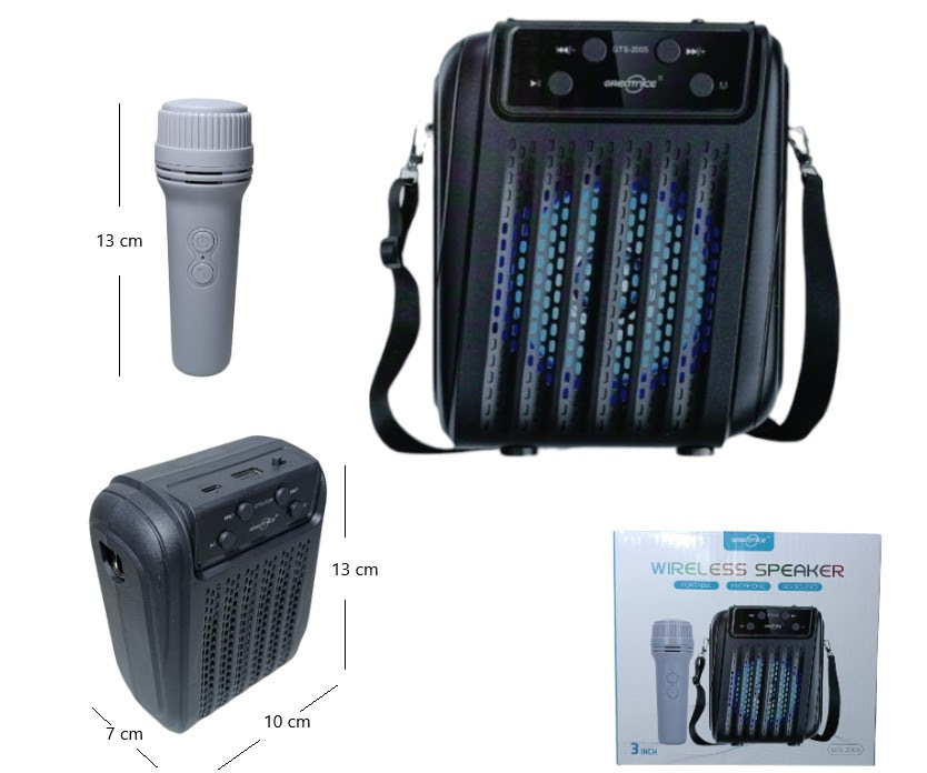 Parlante 3" + mic  gts-2005