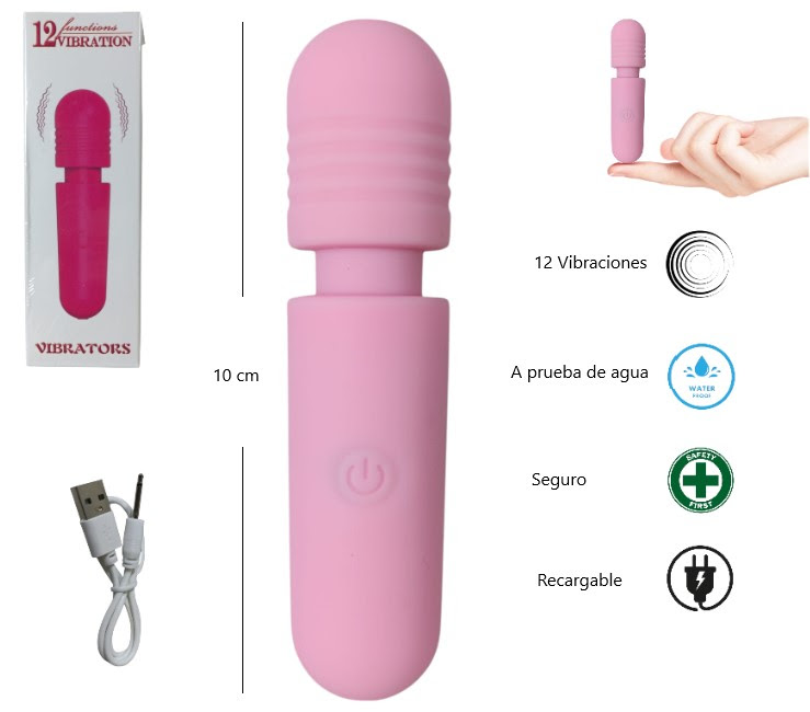 Vibrador de silicona rosa