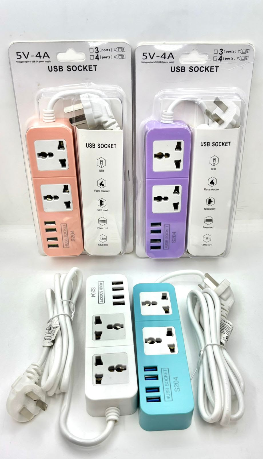 Zapatilla 2 enchufes + 4 USB