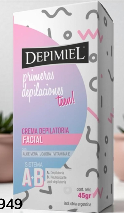 Crema depilatoria facial 45grs  depimiel