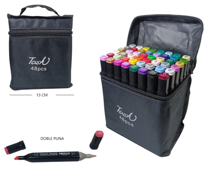 Marcador x 48 doble punta