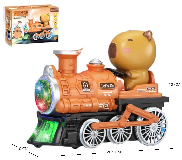 Tren capybara con humo