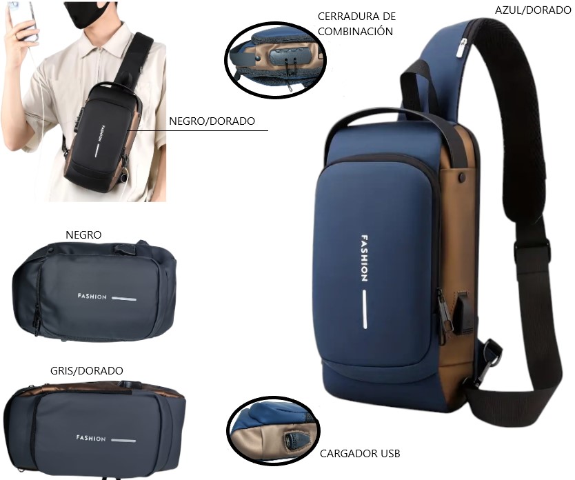 Morral bandolera con codigo 
