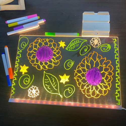 Pizarra mágica 15x15cm transparente