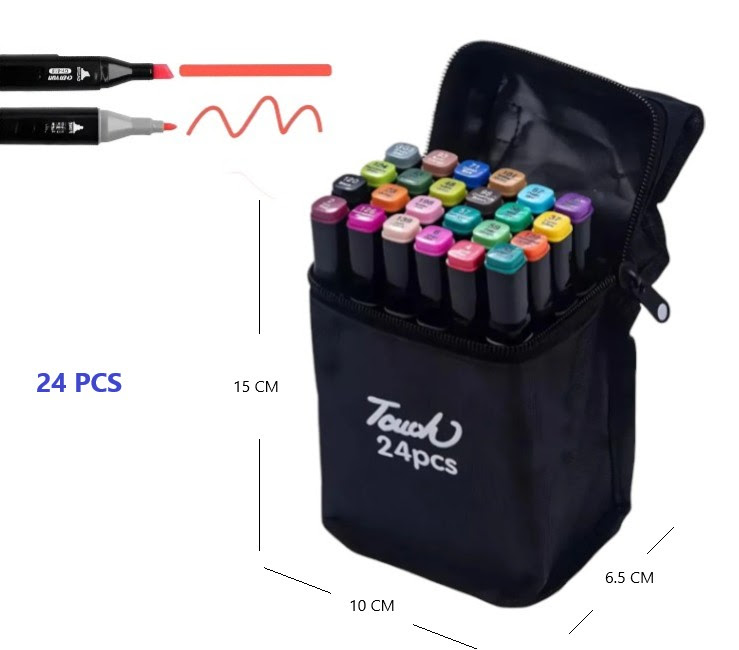 Marcador doble  punta  x24