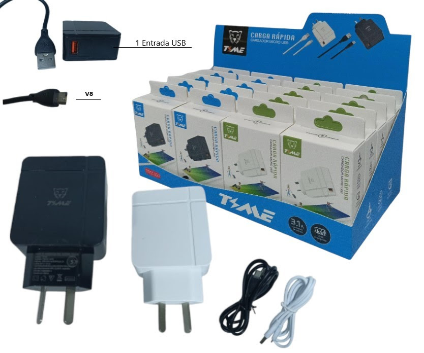 Cargador V8 time 3.1 desmontable  327