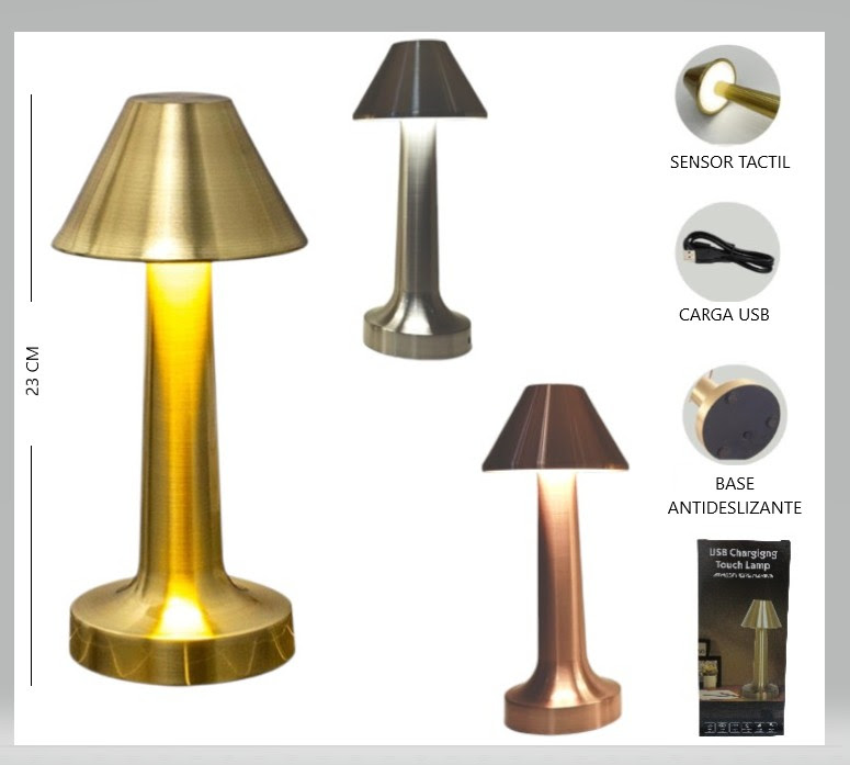 Velador un toque recargable (hermoso)