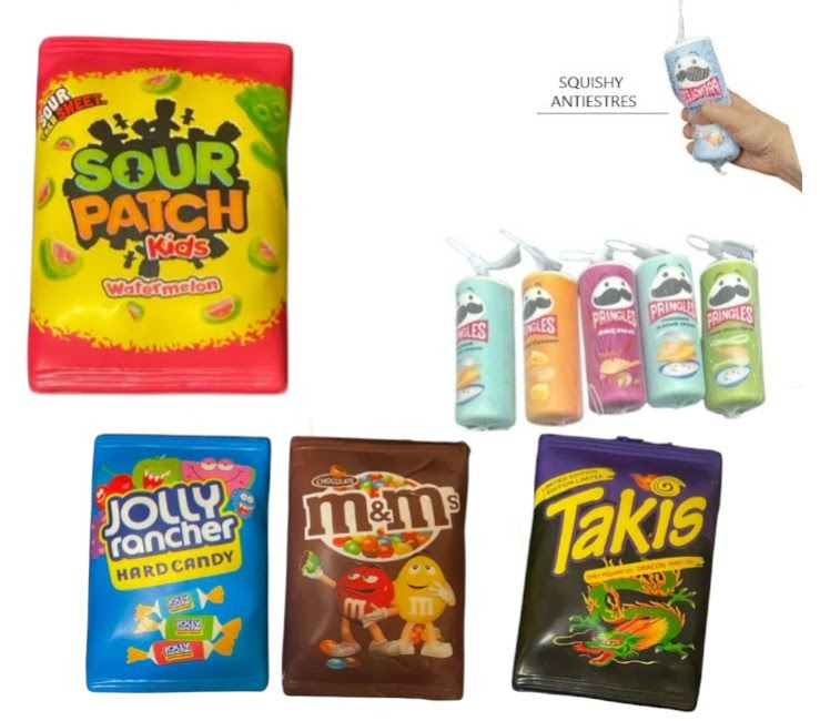 Juguete antiestrés snacks  en red