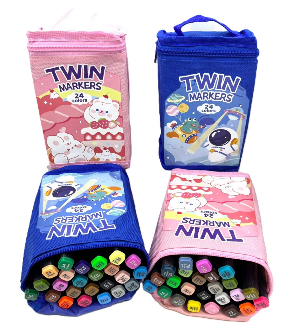 Marcador x12 doble punta c/ diseño