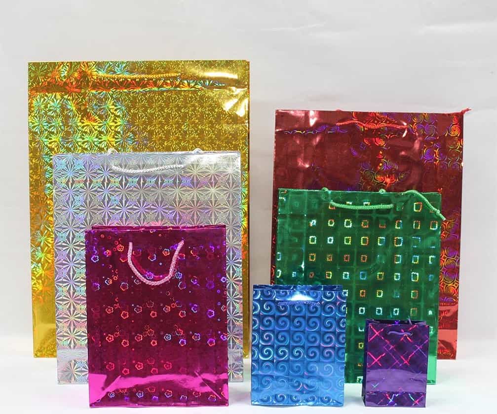 Bolsa papel holográfica 18x23cm 
