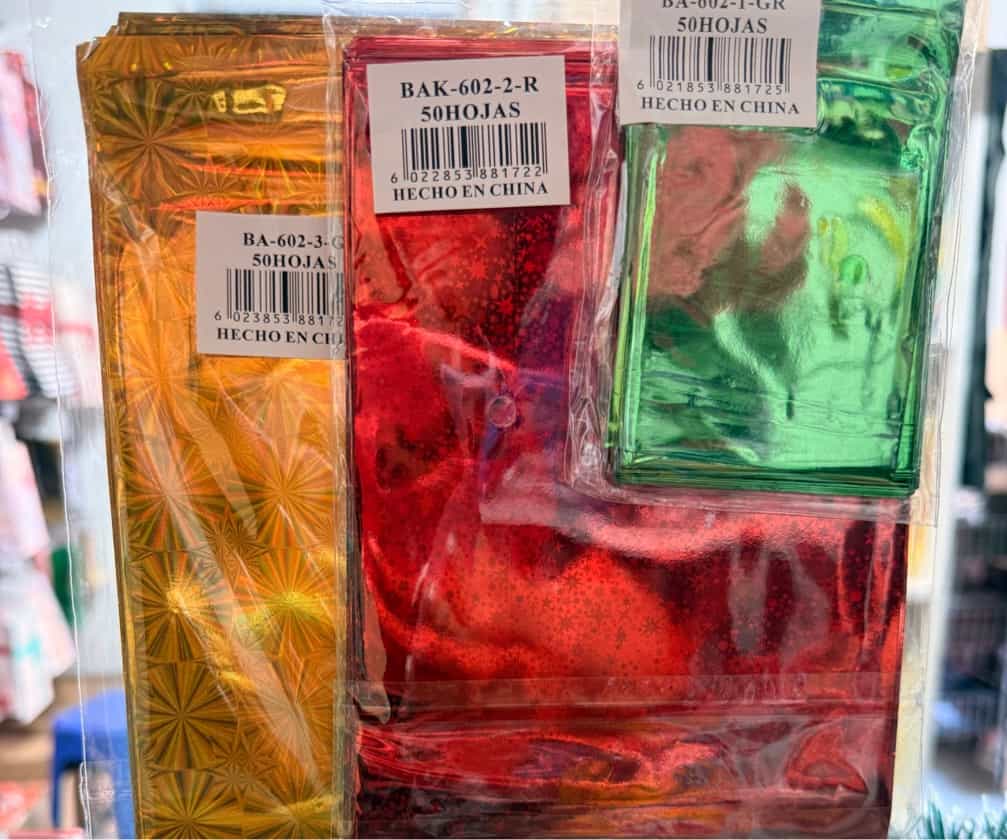 Sobre papel holográfico 15x24cm