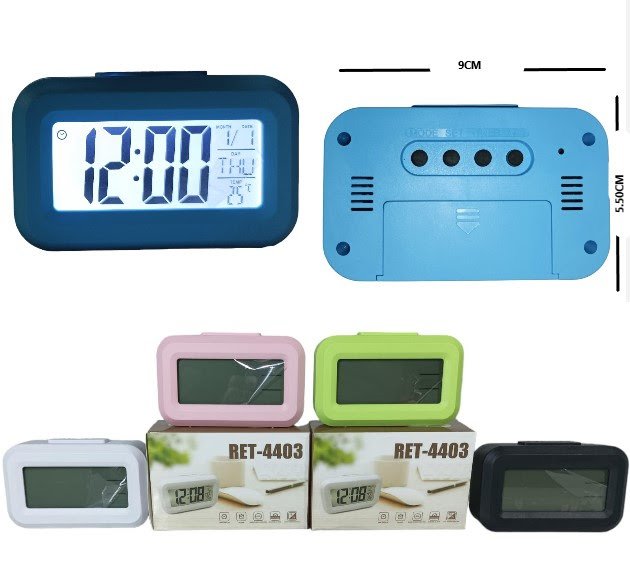 Reloj digital alarma/fecha a pila