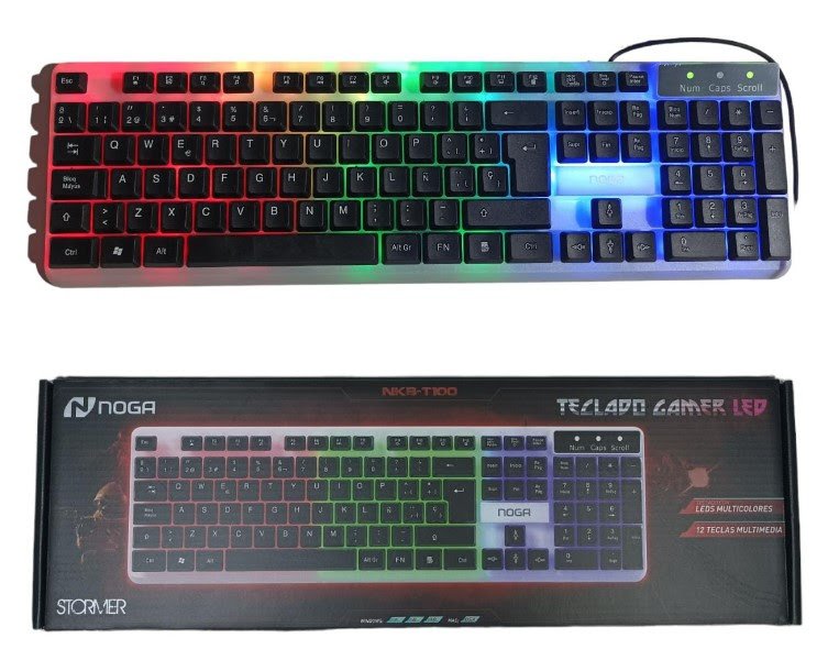 Teclado gamer NOGA retroiluminado