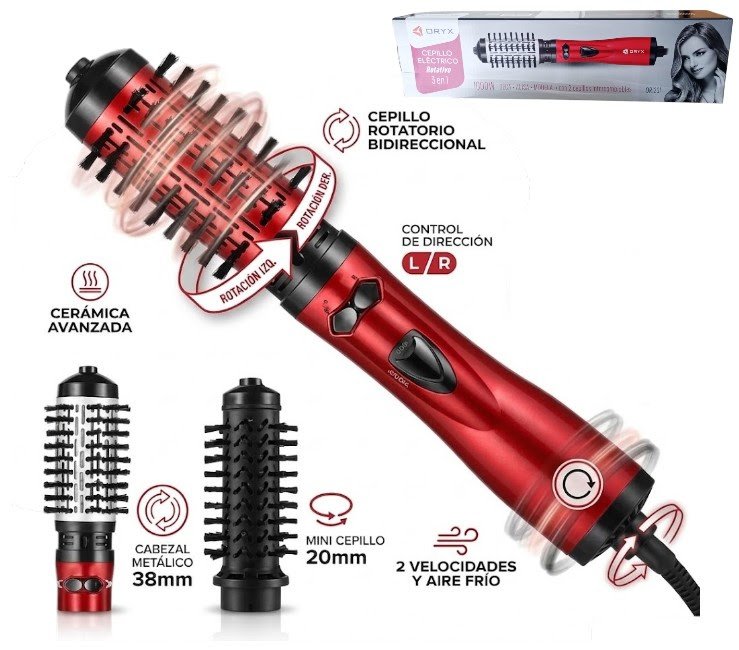 Cepillo secador rotativo 3 en 1f