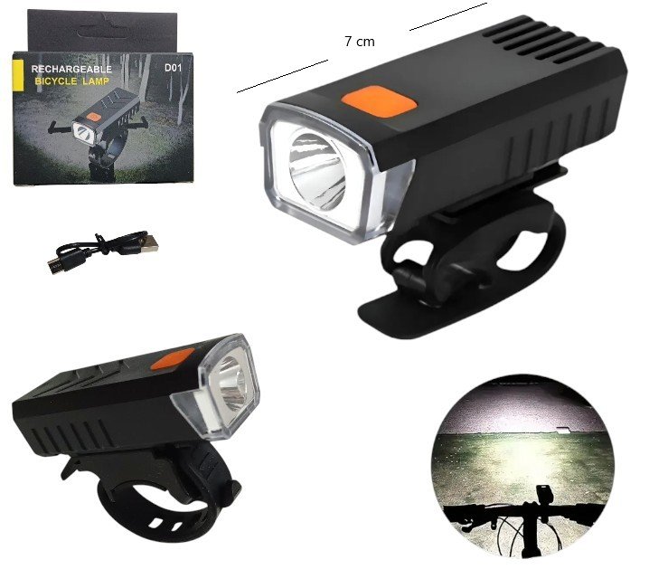 Luz linterna p/bicicleta recargable