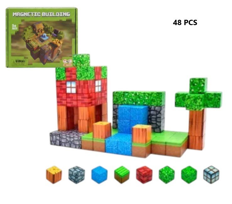 Bloque magnético minecraft 48 pcs