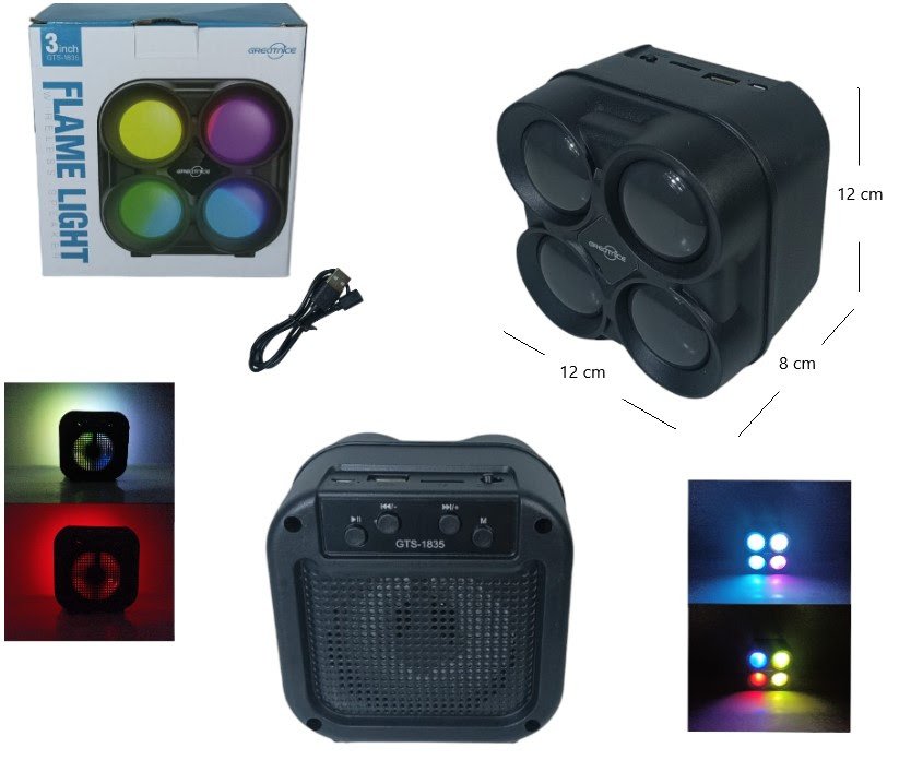 Parlante 3" con luz , con bluetooth