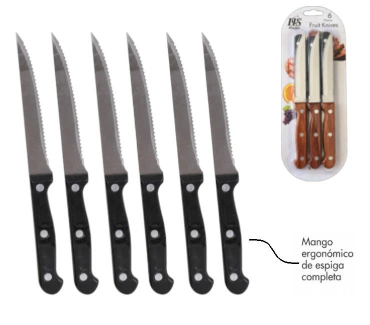 Set de cuchillos de mesa x 6 unidades