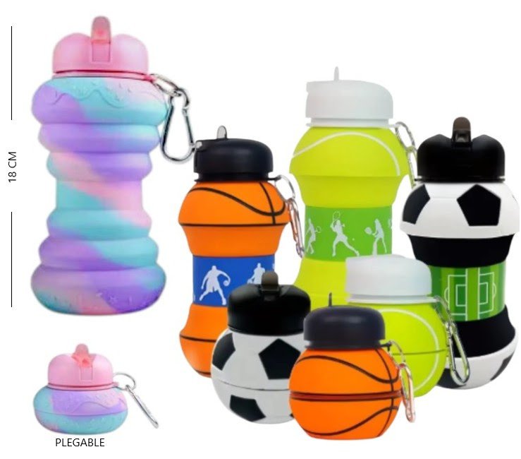 Botella plegable deportiva