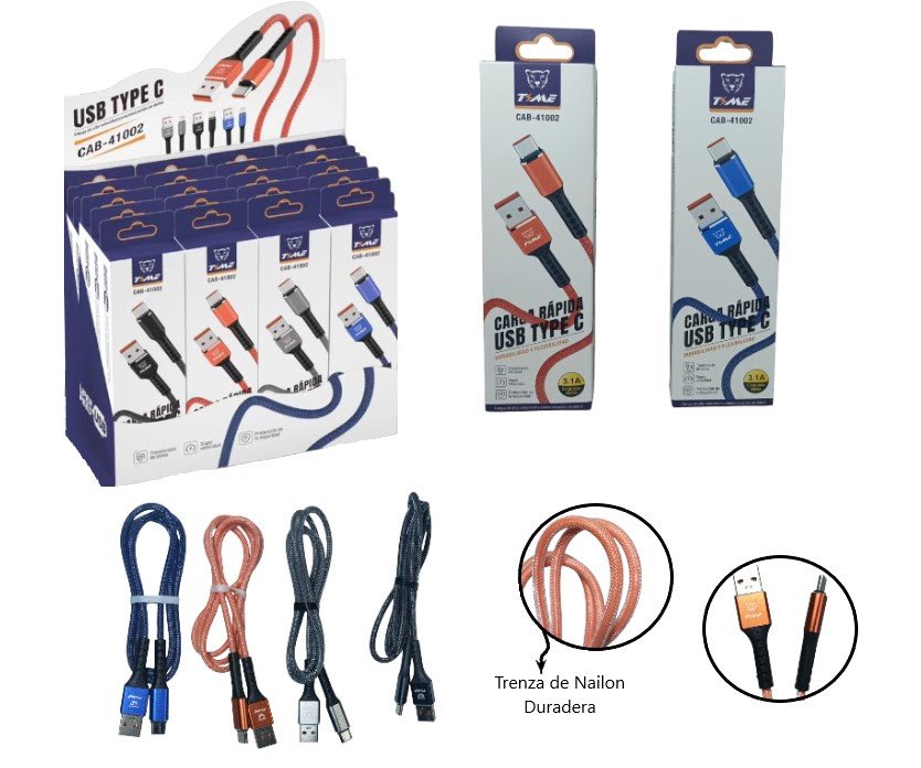 Cable tipo C mallado 41012